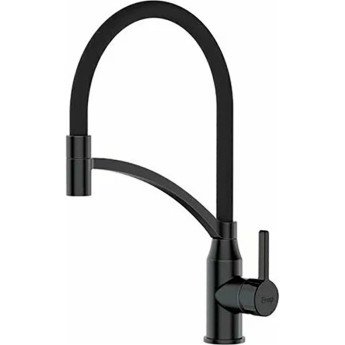Смеситель для кухни FRAP F4552-6 с гибким изливом чёрный
